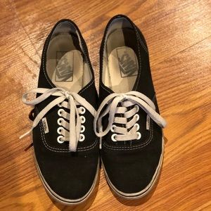 Vans black and white lace-up shoes